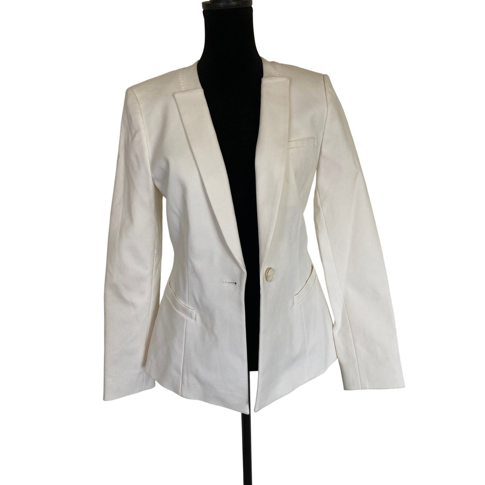 Antonio Melani Kacee Jacket White Single Button Blazer 3190M308 Size 2 NEW